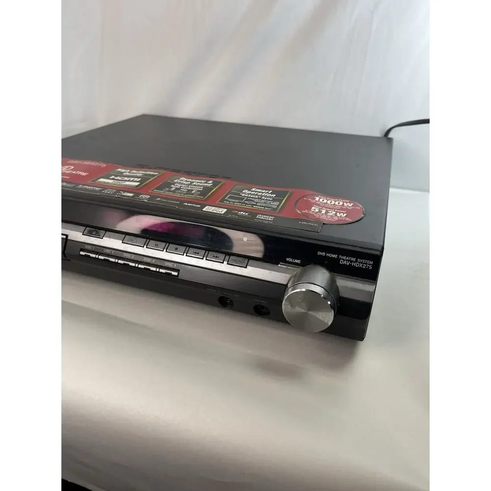 Sony BRAVIA DAV-HDX275 5-Disc DVD Home Theater System Receiver HDMI 1080p
